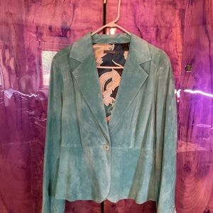 Liz Claiborne green suede jacket.